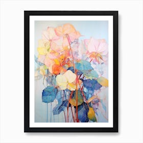 Abstract Flower Painting Hydrangea 4 Art Print
