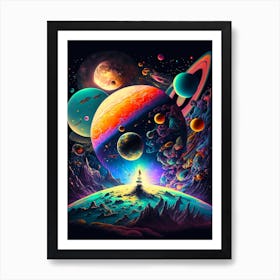 Space Planets Art Print