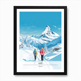 Are, Sweden, Ski Resort Poster Illustration 6 Art Print