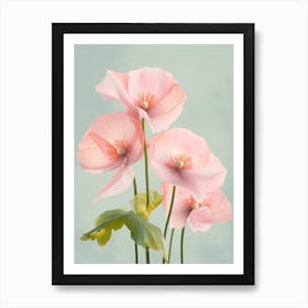 Anthurium Flowers Acrylic Pastel Colours 2 Art Print