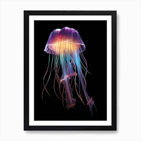Box Jellyfish Neon Glow 3 Art Print