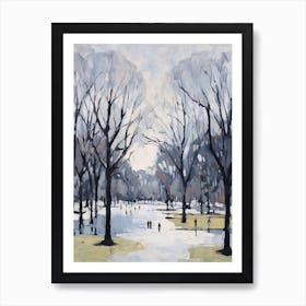 Winter City Park Painting Ibirapuera Park Bogota 2 Art Print