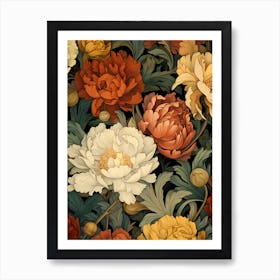 Peony Pattern Art Print