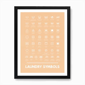 Aesthetic Laundry Symbols Jpg Art Print