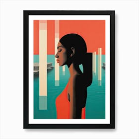 Maldives, Bold Outlines 4 Art Print