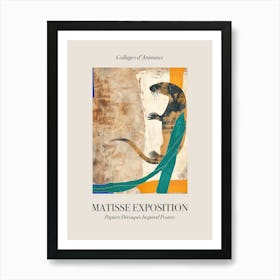 Otter 3 Matisse Inspired Exposition Animals Poster Art Print