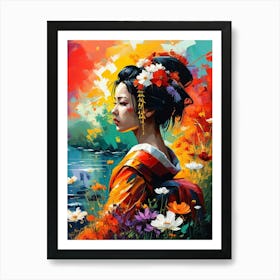 Geisha Girl Art Print