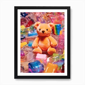 Plushie Bear Pop Art Inspired Art Print