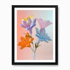 Dreamy Inflatable Flowers Love In A Mist Nigella 1 Art Print