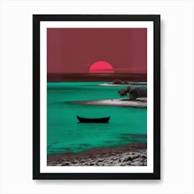 Sunset At The Beach 4 Art Print