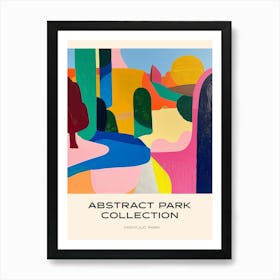 Abstract Park Collection Poster Montjuc Park Barcelona 3 Art Print