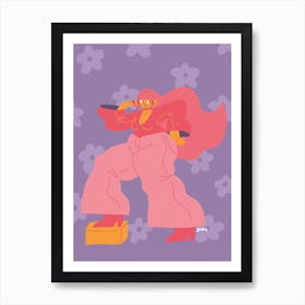 Pink Jeans Art Print