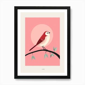 Minimalist Lark 2 Bird Poster Art Print