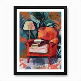 Matisse Inspired, Red Chair, Fauvism Style Art Print