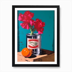 Sweet Pea Flower Still Life 2 Pop Art  Art Print