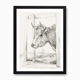 Head Of A Cow (1820), Jean Bernard Art Print