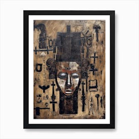 African Identity: Expressions Through Tribal Mask Art Art Print