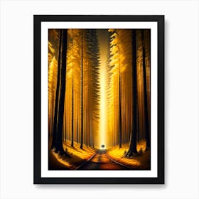 Road Through The Woods Art Print