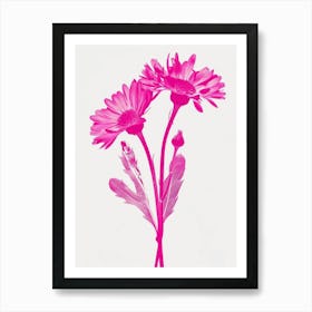 Hot Pink Calendula 1 Art Print