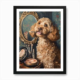 Cockapoo Want Me To Help You With Your Make Up Mum? Art Print