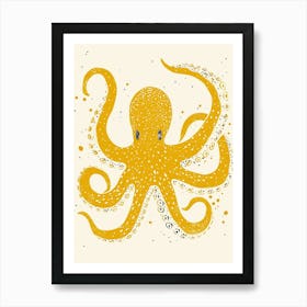 Yellow Octopus 3 Art Print