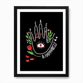 Peace Love And Happiness Art Print