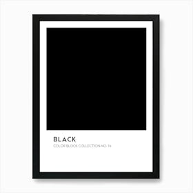 Black Color Block Collection Wall Art Print