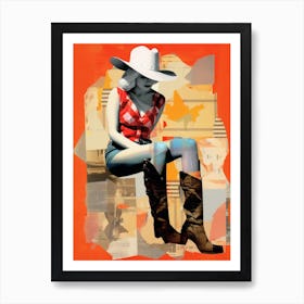 Collage Of Cowgirl Matisse Inspired 7 Art Print