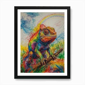 Rainbow Chamelon Art Print