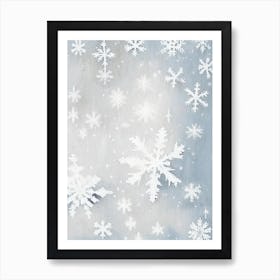 Snowflakes In The Snow,  Snowflakes Rothko Neutral 1 Art Print