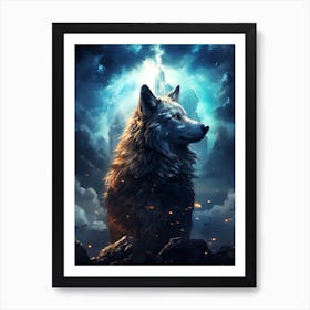 Wolf Moon Art Print