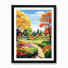 Denver Botanic Gardens, Usa In Autumn Fall Illustration 0 Art Print