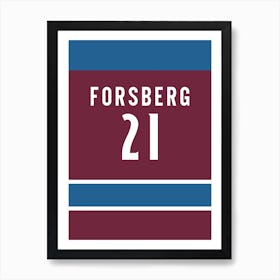 Peter King Forsberg Ishockey Art Print