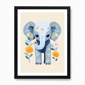 Baby Animal Illustration  Elephant 4 Art Print