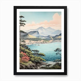 Sado Island In Niigata, Ukiyo E Drawing 4 Art Print