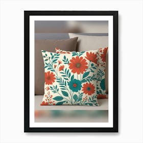 Floral Delight Cushion Cover Art Print