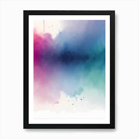 Abstract Watercolor Splatter 2 Art Print