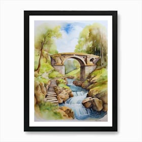 Roman stone bridge.1 Art Print