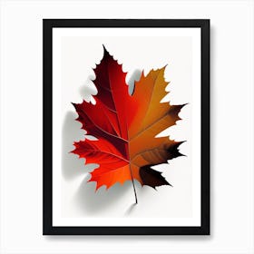 Maple Leaf Vibrant Inspired 1 Art Print