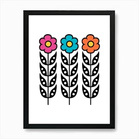 Mid Century Modern Flower Art Print