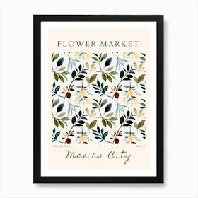 Flower Market Mexico City Art Print