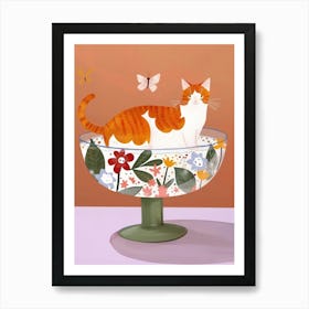 Cat And A Trifle Cake 8 Art Print