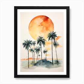 Watercolour Of Pismo Beach   California Usa 2 Art Print