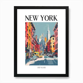 East Village New York Colourful Silkscreen Illustration 2 Poster Art Print