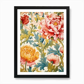 Floral Wallpaper 175 Art Print