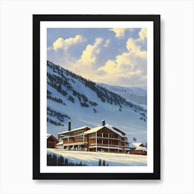 Hotham, Australia Ski Resort Vintage Landscape 1 Skiing Poster Art Print