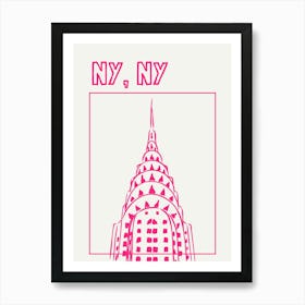 NY NY Pink Print Art Print