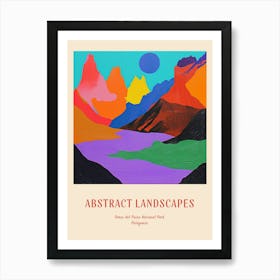 Colourful Abstract Torres Del Paine National Park Patagonia 2 Poster Art Print