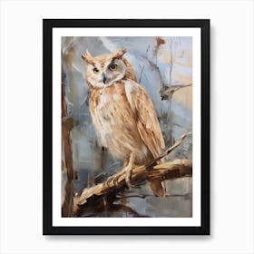 Bird Painting Eastern Screech Owl 1 Art Print