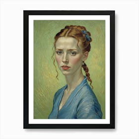 Portrait Of A Beautiful Woman Art Print